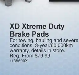 PartSource XD Xtreme Duty Brake Pads offer