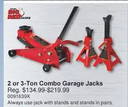 PartSource Torin 2 or 3-Ton Combo Garage Jacks offer