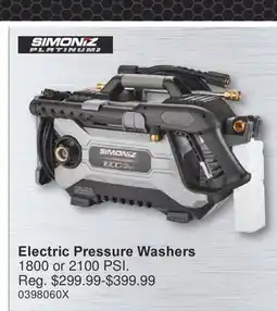 PartSource SIMONIZ Electric Pressure Washers offer