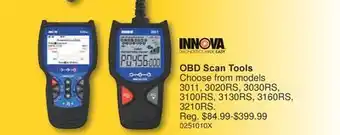 PartSource Innova OBD Scan Tools offer