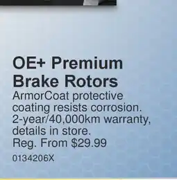 PartSource OE+ Premium Brake Rotors offer