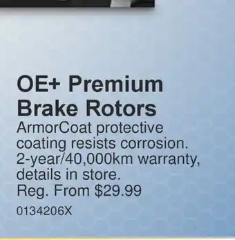 PartSource OE+ Premium Brake Rotors offer