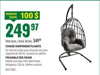 BMR FOLDABLE EGG CHAIR offer