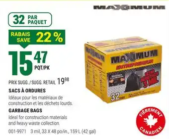 BMR SACS À ORDURES offer