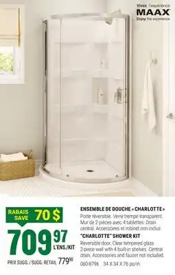 BMR ENSEMBLE DE DOUCHE  CHARLOTTE  MAAX offer