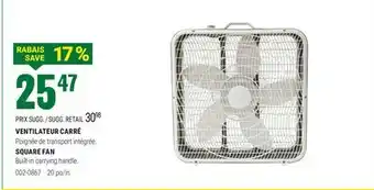 BMR HOME EASY VENTILATEUR CARRÉ offer