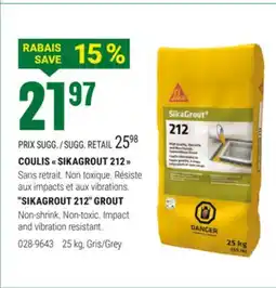 BMR COULIS  SIKAGROUT 212  offer