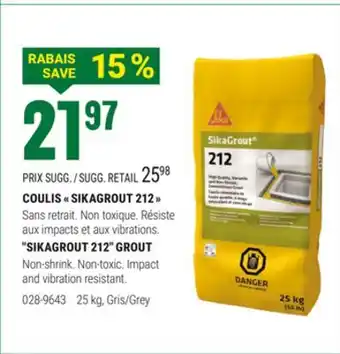 BMR COULIS SIKAGROUT 212 offer