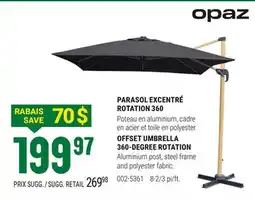 BMR PARASOL EXCENTRÉ ROTATION 360 offer