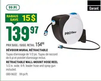 BMR DÉVIDOIR MURAL RÉTRACTABLE PRO FLOW offer