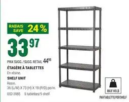 BMR ÉTAGÈRE À TABLETTES offer