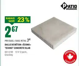 BMR DALLE DE BÉTON  ÉCONO  offer