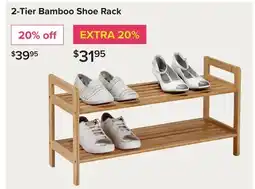 Linen Chest 2-Tier Bamboo Shoe Rack offer
