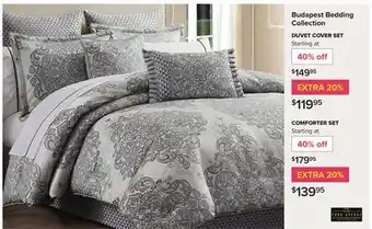 Linen Chest Budapest Bedding Collection DUVET COVER SET offer