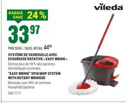 BMR SYSTÈME DE VADROUILLE AVEC ESSOREUSE ROTATIVE  EASY WRING  VILEDA offer