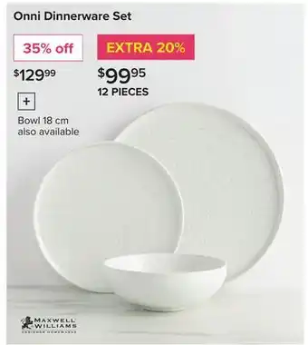Linen Chest Onni Dinnerware Set offer