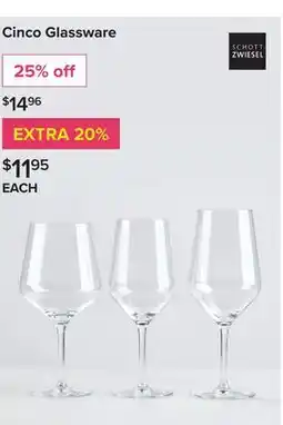 Linen Chest Cinco Glassware offer