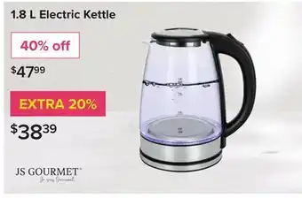 Linen Chest JS GOURMET 1.8 L Electric Kettle offer