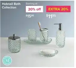 Linen Chest Hobnail Bath Collection offer