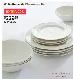 Linen Chest White Porcelain Dinnerware Set offer
