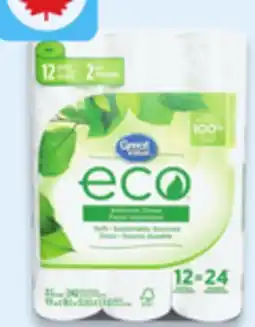 Walmart Great Value Eco Bathroom Tissue 12-Pack 242 Sheets offer