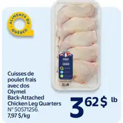 Walmart Olymel Back-Attached Chicken Leg Quarters offer