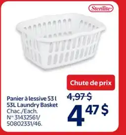 Walmart 53L Laundry Basket offer