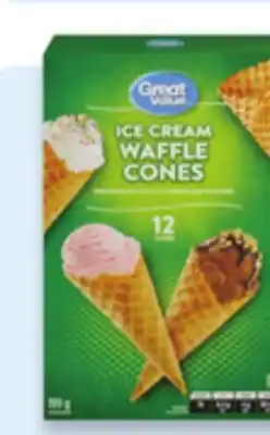 Walmart Great Value Ice Cream Cones offer