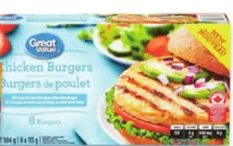 Walmart Great Value Chicken Burgers offer