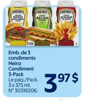 Walmart Heinz Condiments 3-Pack offer