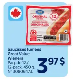 Walmart Saucisses fumées Great Value offer