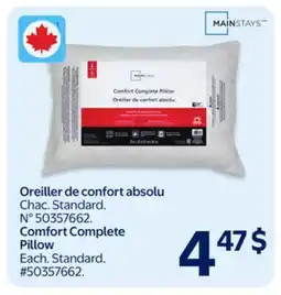 Walmart Comfort Complete Pillow offer