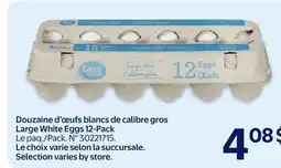 Walmart Large White Eggs 12-Pack offer