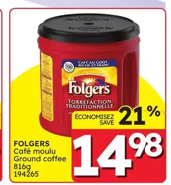 Rossy FOLGERS Ground coffee offer