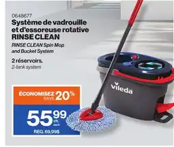 Patrick Morin RINSE CLEAN Spin Mop and Bucket System offer