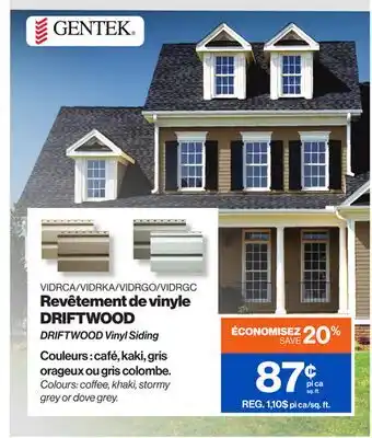 Patrick Morin DRIFTWOOD Vinyl Siding offer