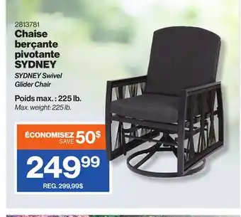 Patrick Morin SYDNEY Swivel Glider Chair offer