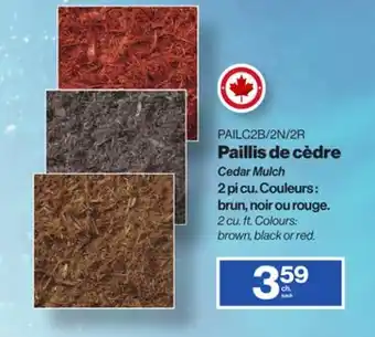Patrick Morin Cedar Mulch offer