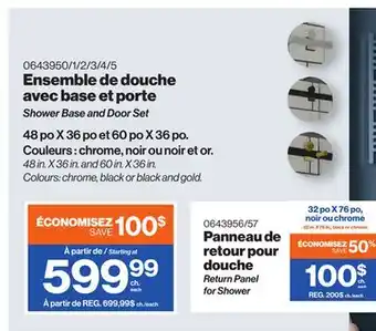 Patrick Morin Shower Base and Door Set offer