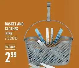 Canac Basket and Clothes Pins offer