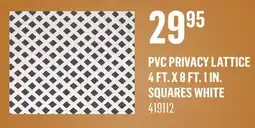 Canac PVC Privacy Lattice 4 ft. x 8 ft. 1 in. squares offer