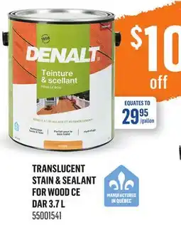 Canac Translucent Stain & Sealant for Wood Cedar 3.7 L offer