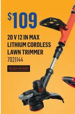 Canac 20 V 12 in Max Lithium Cordless Lawn Trimmer offer