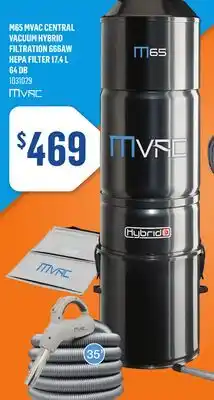 Canac M65 Mvac Central Vacuum Hybrid Filtration 666AW HEPA Filter 17.4 L 64 dB offer