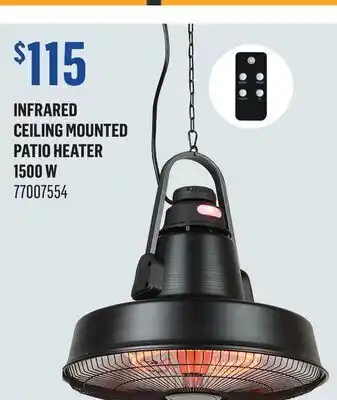 Canac Infrared Ceiling Mounted Patio Heater offer