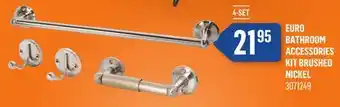 Canac Euro Bathroom Accessories Kit Brushed Nickel offer