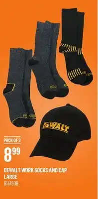 Canac Dewalt Work Socks and Cap Large offer