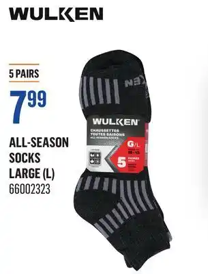 Canac All-Season Socks Large (L) offer