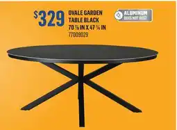 Canac Ovale Garden Table black 70 7/8 in x 47 1/4 in offer
