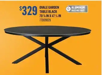 Canac Ovale Garden Table black 70 7/8 in x 47 1/4 in offer